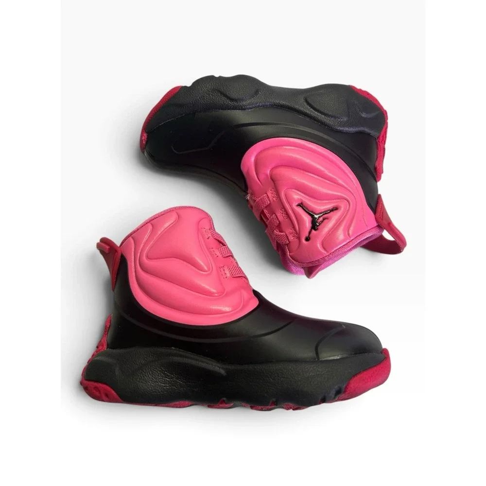 Nike Air Jordan Drip 23 Pinksicle Black Pink Kids Toddler Rain Boots Size 6C